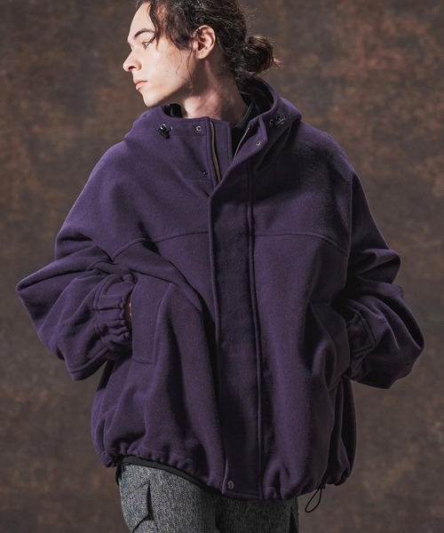 Jih Nunc(ジーヌンク)の「mj10994-ウールメルトンフーデッドコート(JIH-R1128)(その他アウター・メンズ・ブラック/パープル/ネイビー・L/M/S)」の15枚目の写真