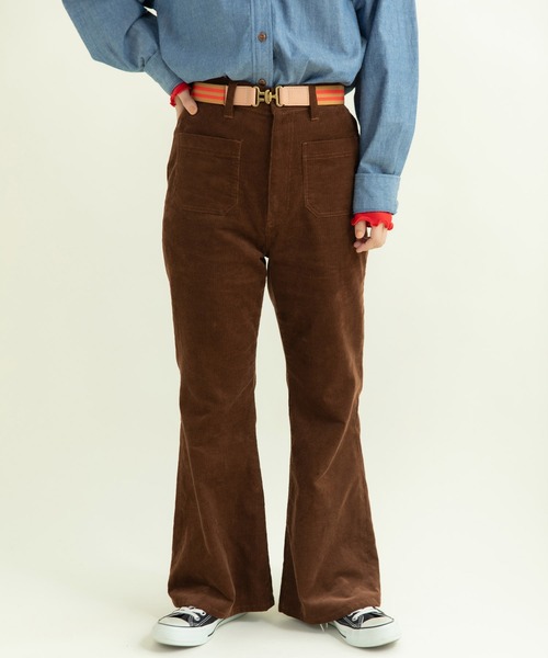 CHILD WOMAN（チャイルドウーマン）の「14Wコーデュロイ フレアパンツ（その他パンツ・レディース・ブラウン/ネイビー・36/38）」の2枚目の写真