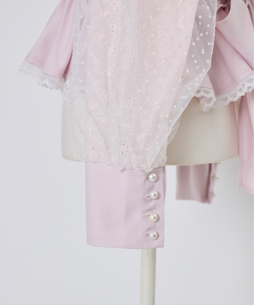 mellfy memory（メルフィーメモリー）の「Sugar Lace Puff peplum ブラウス（シャツ/ブラウス・レディース・ピンク/ホワイト・FREE）」の11枚目の写真
