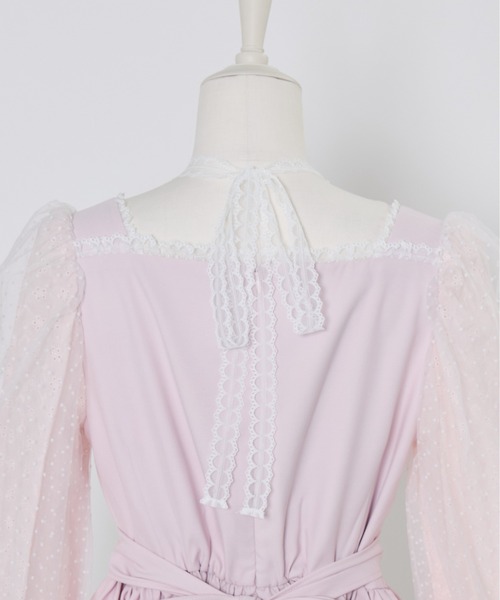 mellfy memory（メルフィーメモリー）の「Sugar Lace Puff peplum ブラウス（シャツ/ブラウス・レディース・ピンク/ホワイト・FREE）」の12枚目の写真