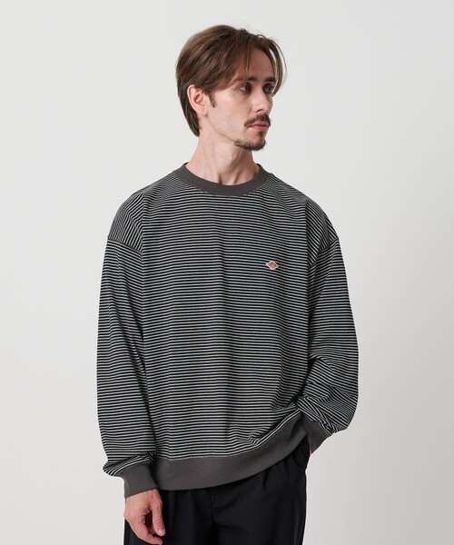 DANTON＞クルーネック ボーダー スウェット Tシャツ（Tシャツ