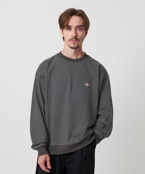 DANTON＞クルーネック ボーダー スウェット Tシャツ（Tシャツ