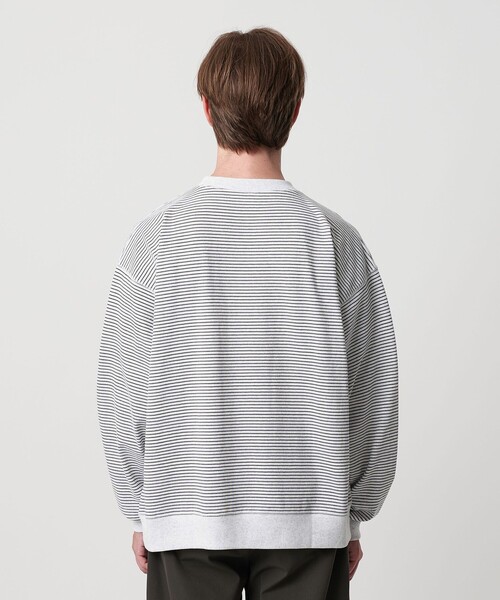 DANTON＞クルーネック ボーダー スウェット Tシャツ（Tシャツ