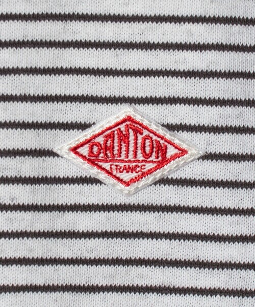 DANTON（ダントン）の「＜DANTON＞クルーネック ボーダー スウェット Tシャツ（Tシャツ/カットソー・メンズ・ライトグレー/ブラック・M/L/XL）」の14枚目の写真