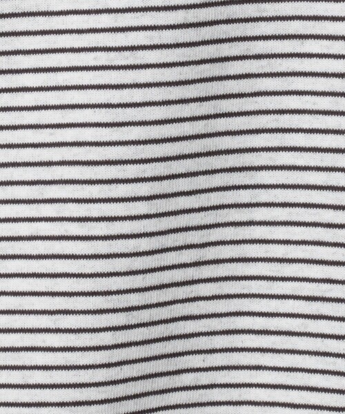 DANTON（ダントン）の「＜DANTON＞クルーネック ボーダー スウェット Tシャツ（Tシャツ/カットソー・メンズ・ライトグレー/ブラック・M/L/XL）」の15枚目の写真