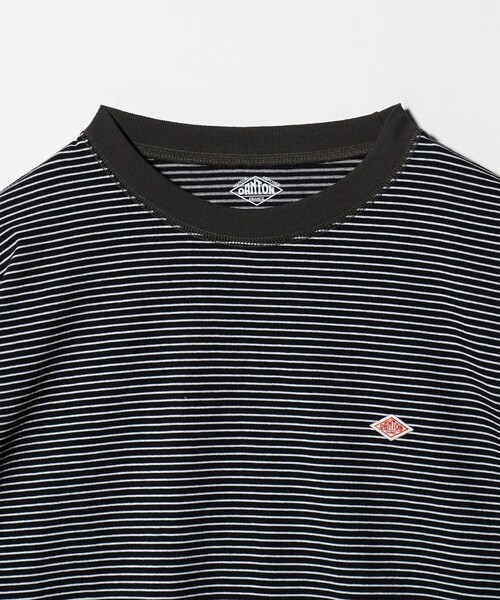 DANTON＞クルーネック ボーダー スウェット Tシャツ（Tシャツ