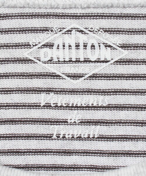 DANTON（ダントン）の「＜DANTON＞クルーネック ボーダー スウェット Tシャツ（Tシャツ/カットソー・メンズ・ライトグレー/ブラック・M/L/XL）」の21枚目の写真