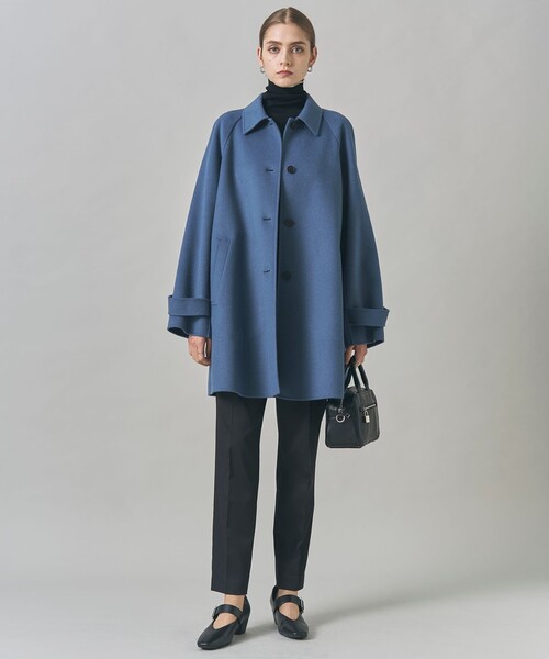 EVISTUB ステンカラーコート LARGE ダークブルー レディース ステンカラーコート（条件：ブルー系、新入荷