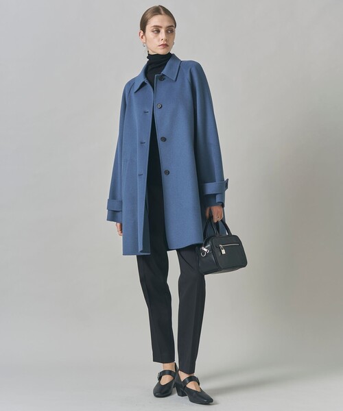 WoolRever ステンカラーコート ブルーグレー 0サイズ WoolRever ステンカラーコート（ステンカラーコート）｜ICB（アイ