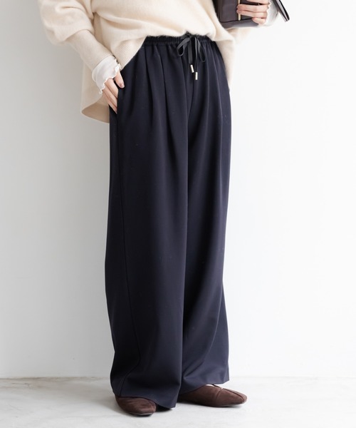 Elura(エルーラ)の「ドロストワイドパンツ<低身長サイズあり>/598141(その他パンツ・レディース・ダークブラウン/ダークネイビー・LARGE/MEDIUM/FREE(S))」の2枚目の写真