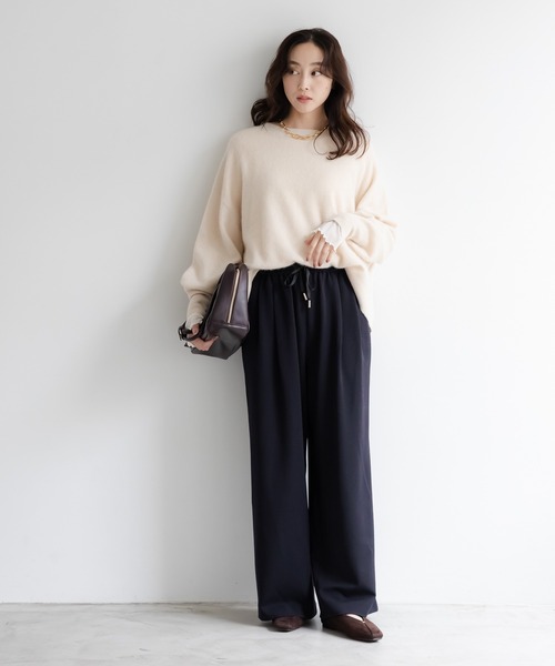 Elura(エルーラ)の「ドロストワイドパンツ<低身長サイズあり>/598141(その他パンツ・レディース・ダークブラウン/ダークネイビー・LARGE/MEDIUM/FREE(S))」の8枚目の写真