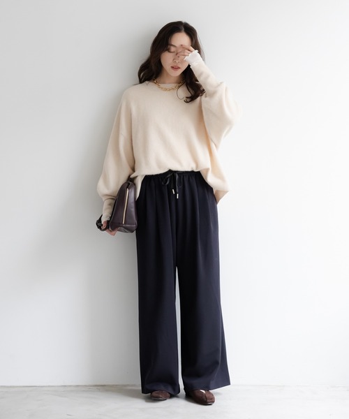 Elura(エルーラ)の「ドロストワイドパンツ<低身長サイズあり>/598141(その他パンツ・レディース・ダークブラウン/ダークネイビー・LARGE/MEDIUM/FREE(S))」の10枚目の写真