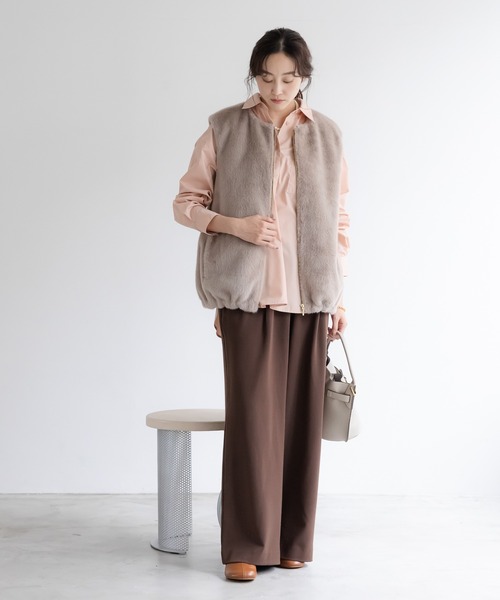 Elura(エルーラ)の「ドロストワイドパンツ<低身長サイズあり>/598141(その他パンツ・レディース・ダークブラウン/ダークネイビー・LARGE/MEDIUM/FREE(S))」の6枚目の写真