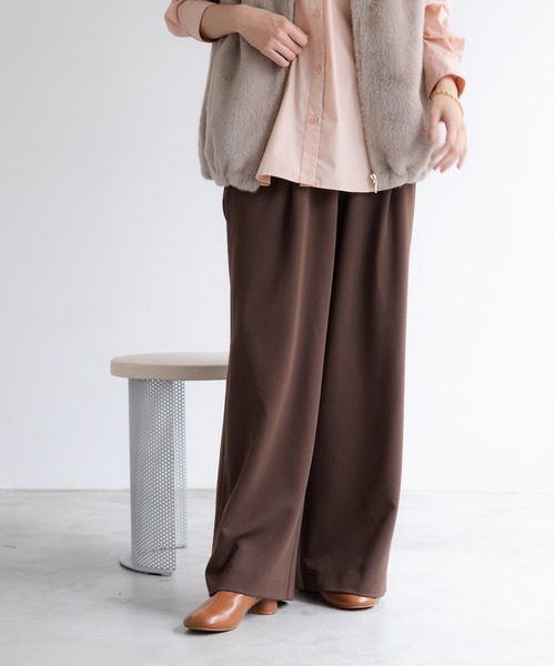 Elura(エルーラ)の「ドロストワイドパンツ<低身長サイズあり>/598141(その他パンツ・レディース・ダークブラウン/ダークネイビー・LARGE/MEDIUM/FREE(S))」の4枚目の写真