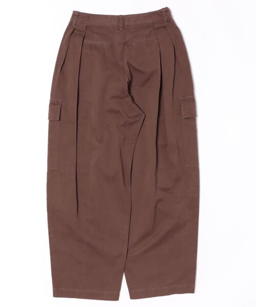 CLANE（クラネ）の「CLANE/クラネ/WIDE TUCK WORK PANTS（カーゴパンツ・レディース・ブラウン/アイボリー・1/2）」の9枚目の写真