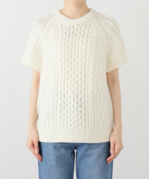 IENA(イエナ)の「ARAN プルオーバー(ニット/セーター・レディース・ベージュ/アイボリー・FREE)」の1枚目の写真