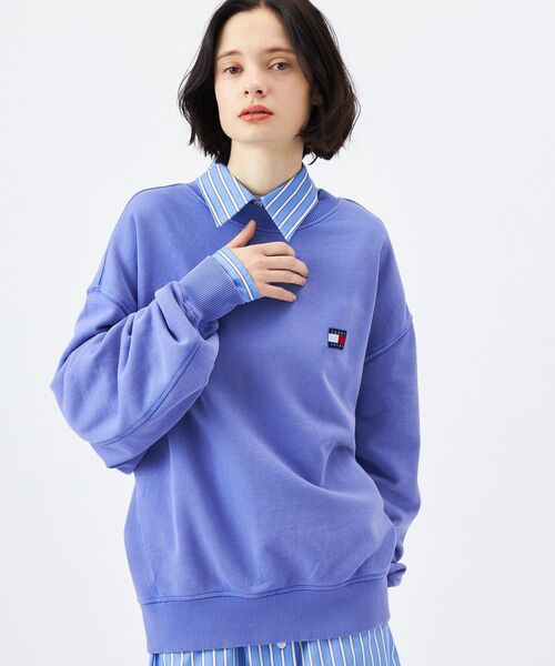 tommy jeans（トミー ジーンズ）の「90Sニュークラッシッククルーネックスウェットシャツ（スウェット・メンズ・スカイブルー/グレー/アイボリー・LARGE/MEDIUM/X-LARGE/SMALL）」の8枚目の写真