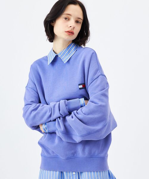 tommy jeans（トミー ジーンズ）の「90Sニュークラッシッククルーネックスウェットシャツ（スウェット・メンズ・スカイブルー/グレー/アイボリー・LARGE/MEDIUM/X-LARGE/SMALL）」の12枚目の写真