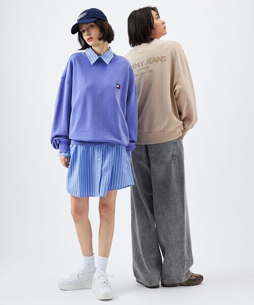 tommy jeans（トミー ジーンズ）の「90Sニュークラッシッククルーネックスウェットシャツ（スウェット・メンズ・スカイブルー/グレー/アイボリー・LARGE/MEDIUM/X-LARGE/SMALL）」の18枚目の写真