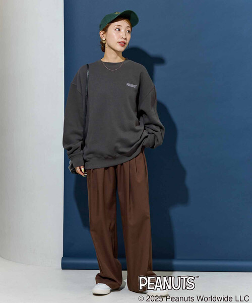 別注 PEANUTS/ピーナッツ バック 全刺繍 スウェット（スウェット