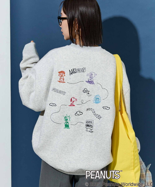 別注 PEANUTS/ピーナッツ バック 全刺繍 スウェット（スウェット