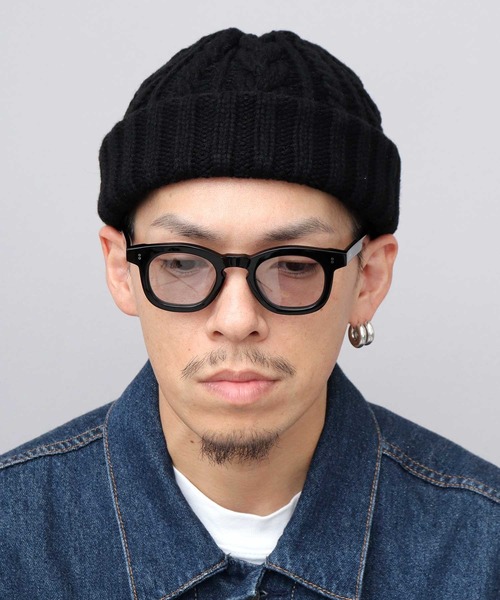 Mr.COVER（ミスターカバー）の「日本製 ウール混アクリル 編み替え ケーブル編み ロールキャップ ニット帽（ニットキャップ/ビーニー・メンズ・グレー/ネイビー/マスタード/カーキ/ブラック・FREE）」の11枚目の写真