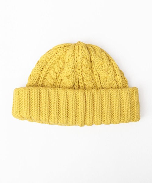 Mr.COVER（ミスターカバー）の「日本製 ウール混アクリル 編み替え ケーブル編み ロールキャップ ニット帽（ニットキャップ/ビーニー・メンズ・グレー/ネイビー/マスタード/カーキ/ブラック・FREE）」の18枚目の写真