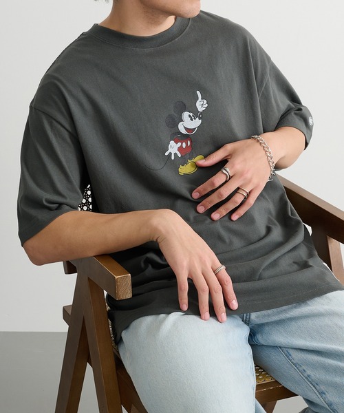 DISCUS(ディスカス)の「【DISCUS】DISCUS×MICKEY MOUSE DisneyコラボレーションTシャツ MNY(Tシャツ/カットソー・メンズ・ホワイト/ブラック系1/ブラック/ホワイト系1・L/M)」の9枚目の写真