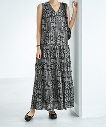 STYLE DELI | パッチワーク柄ティアードワンピース(ワンピース)