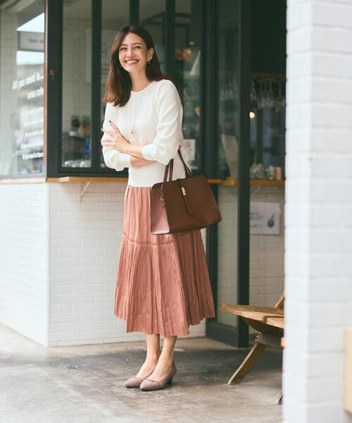 Reflect(リフレクト)の「【選べる8色/スカートにもパンツにも◎】ウール混ボートネックニット(ニット/セーター・レディース・ネイビー/ブルー系その他/パープル/オフホワイト/グリーン系/ライトイエロー系/ブラウン系その他/ダークグレー・11/09/07/05/15 /13)」の11枚目の写真