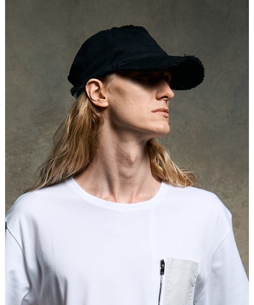 wjk(ダヴルジェイケイ)の「jersey B.B.cap(キャップ・メンズ・ブラック/チャコールグレー・FREE)」の2枚目の写真