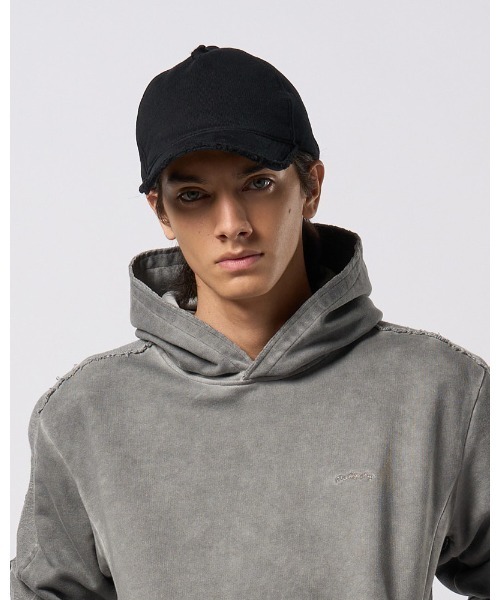 wjk(ダヴルジェイケイ)の「jersey B.B.cap(キャップ・メンズ・ブラック/チャコールグレー・FREE)」の4枚目の写真