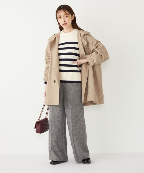SHIPS Colors（シップス カラーズ）の「SHIPS Colors:〈手洗い可能〉フラッフィー クルーネック ニット◇（ニット/セーター・レディース・ナチュラル/ブルー/オレンジ/ダークブラウン/ピンク/ブラック・ONE SIZE）」の11枚目の写真
