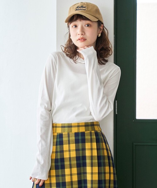 coen（コーエン）の「メローシアータートルロンT（Tシャツ/カットソー・レディース・オレンジ/コバルトブルー/オフホワイト/ブラック・M/L）」の5枚目の写真