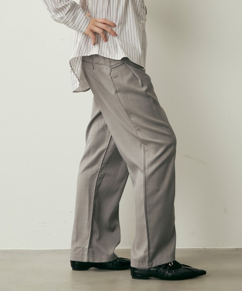 Clum(クルム)の「ヨークデザインストレートスラックス(スラックス・レディース・ブラック/グレー・LARGE/MEDIUM/SMALL)」の19枚目の写真