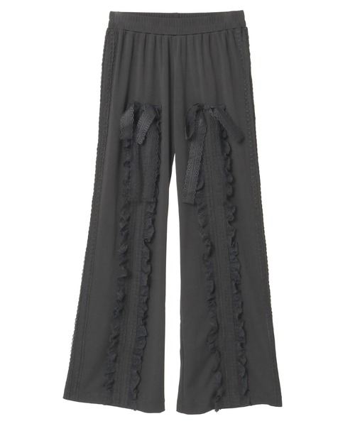 Candy Stripper（キャンディストリッパー）の「FRILL LACY JERSEY パンツ（その他パンツ・レディース・ブラック/グレー/ピンク・FREE）」の2枚目の写真