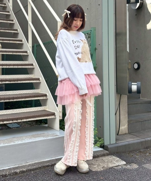 Candy Stripper（キャンディストリッパー）の「FRILL LACY JERSEY パンツ（その他パンツ・レディース・ブラック/グレー/ピンク・FREE）」の11枚目の写真