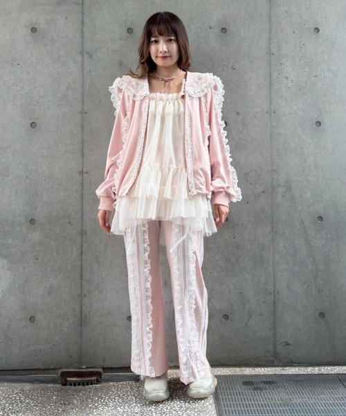 Candy Stripper（キャンディストリッパー）の「FRILL LACY JERSEY パンツ（その他パンツ・レディース・ブラック/グレー/ピンク・FREE）」の5枚目の写真