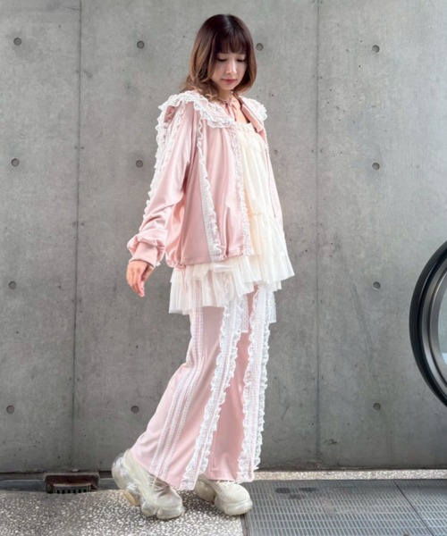 Candy Stripper（キャンディストリッパー）の「FRILL LACY JERSEY パンツ（その他パンツ・レディース・ブラック/グレー/ピンク・FREE）」の7枚目の写真