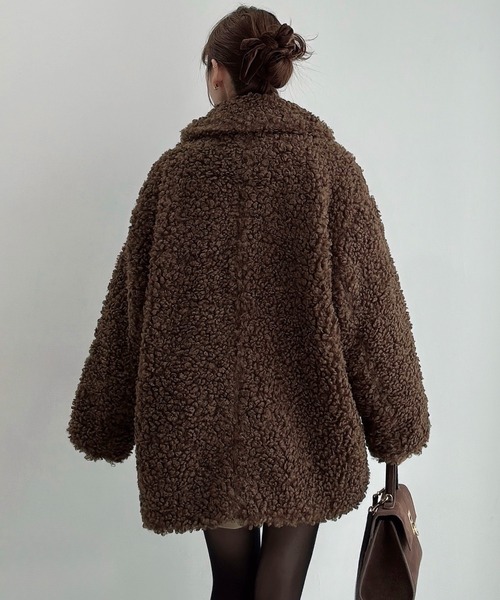 プードルファーステンカラーミドルコート Meiru（メイル）の「プードルファーステンカラーミドルコート（ステン