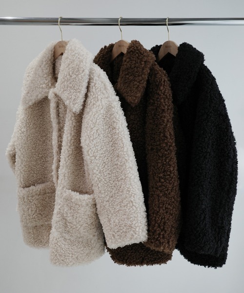 Meiru（メイル）の「プードルファーステンカラーミドルコート（ステン