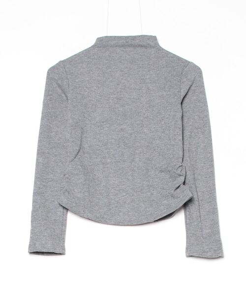 FREE STYLISTS(フリー スタイリスト)の「脇シャーリング裏起毛ハイネック長袖プルオーバー(Tシャツ/カットソー・レディース・ブラック/グレー/オートミール・S/L/M)」の2枚目の写真