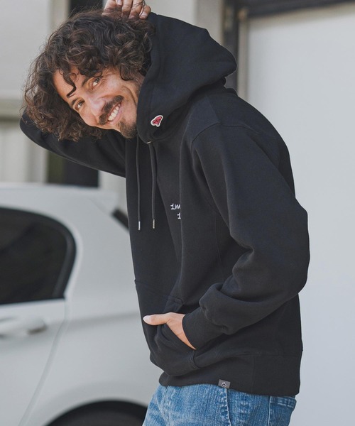 mpa3959-12oz heavy weight hoodie with cursive embroidery パーカー(1M25F250)