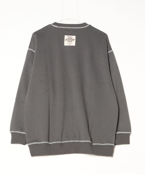 Dickies(ディッキーズ)の「【GENUINE DICKIES/ジェニュインディッキーズ】裏起毛 配色ステッチ 刺繍ロゴ スウェット トレーナー(スウェット・レディース・グリーン/スミクロ/オートミール・M/L)」の6枚目の写真