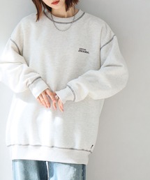 【GENUINE DICKIES/ジェニュインディッキーズ】裏起毛 配色ステッチ 刺繍ロゴ スウェット トレーナー