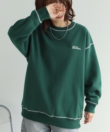 【GENUINE DICKIES/ジェニュインディッキーズ】裏起毛 配色ステッチ 刺繍ロゴ スウェット トレーナー