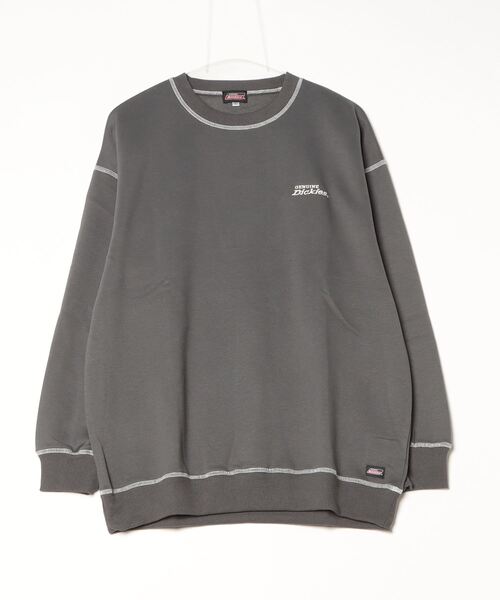 Dickies(ディッキーズ)の「【GENUINE DICKIES/ジェニュインディッキーズ】裏起毛 配色ステッチ 刺繍ロゴ スウェット トレーナー(スウェット・レディース・グリーン/スミクロ/オートミール・M/L)」の7枚目の写真