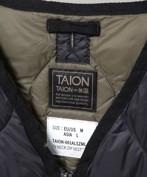 NANO universe(ナノユニバース)の「TAION/MILITARY V NECK W-ZIP DOWN VT(ダウンベスト・メンズ・ブラック/ダークオリーブ・M/L)」の7枚目の写真