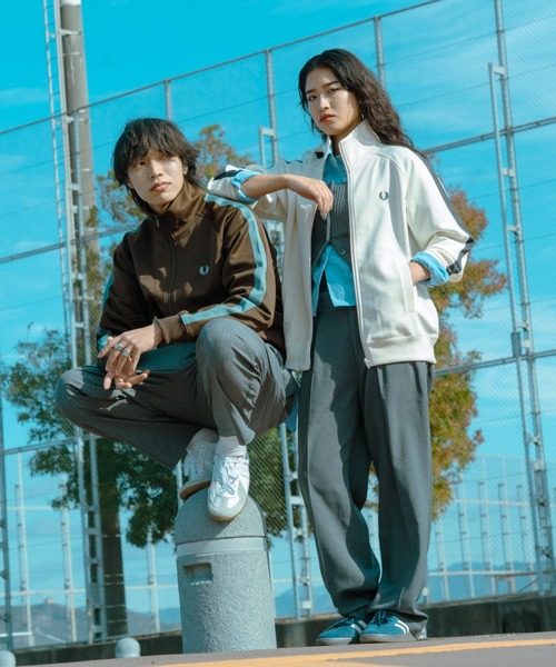FRED PERRY/フレッドペリー] 別注 配色ライン トラックジャケット