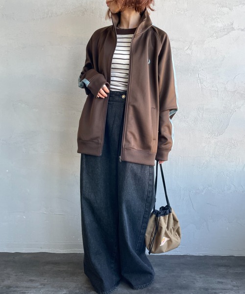 FRED PERRY/フレッドペリー] 別注 配色ライン トラックジャケット